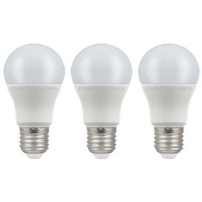 Crompton Lamps LED GLS 8.5W E27 Warm White Opal (60W Eqv) (3 Pack)