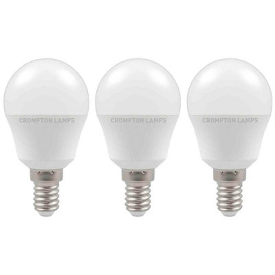 Crompton Lamps LED Golfball 4.9W E14 Daylight Opal (40W Eqv) (3 Pack)