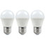 Crompton Lamps LED Golfball 4.9W E27 Cool White Opal (40W Eqv) (3 Pack)