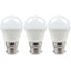 Crompton Lamps LED Golfball 5.5W B22 Daylight Opal (40W Eqv) (3 Pack)