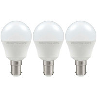 Crompton Lamps LED Golfball 5W B15 Warm White Opal (40W Eqv) (3 Pack)