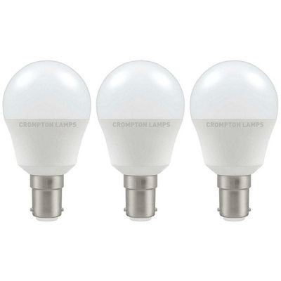 Crompton Lamps Led Golfball 5w B15 Warm White Opal 40w Eqv 3 Pack