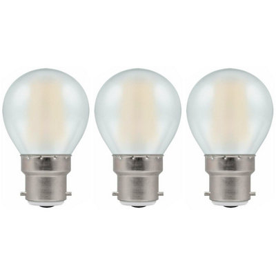 Crompton Lamps LED Golfball 5W B22 Dimmable Filament Pearl Warm White (40W Eqv) (3 Pack)