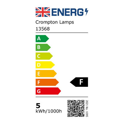 Crompton Lamps LED Golfball 5W B22 Dimmable Warm White Opal (40W Eqv) (3 Pack)