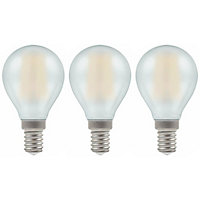 Crompton Lamps LED Golfball 5W E14 Dimmable Filament Pearl Warm White (40W Eqv) (3 Pack)