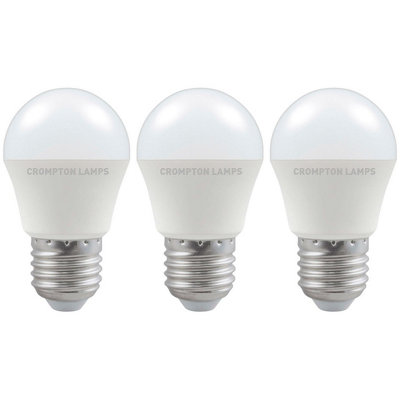 Crompton Lamps LED Golfball 5W E27 Dimmable Daylight Opal (40W Eqv) (3 Pack)