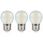 Crompton Lamps LED Golfball 5W E27 Dimmable Filament Pearl Warm White (40W Eqv) (3 Pack)
