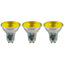 Crompton Lamps LED GU10 Spotlight 4.5W Yellow (3 Pack)
