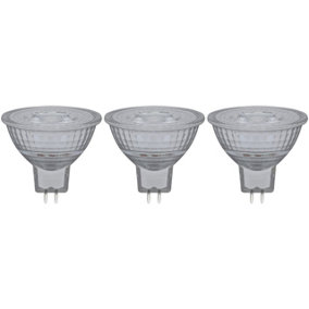 Crompton Lamps LED MR16 Bulb 5W GU5.3 12V Cool White Clear (35W Eqv) (3 Pack)