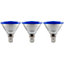 Crompton Lamps LED PAR38 Reflector 13W E27 IP65 Blue Prismatic (3 Pack)