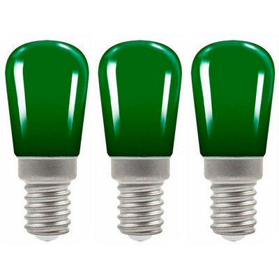 Crompton Lamps LED Pygmy 1.3W E14 Coloured IP65 Green (3 Pack)