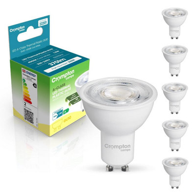 Crompton Lamps LED Ultra-Efficient GU10 Spotlight, A-Class 1.9W, 50W ...