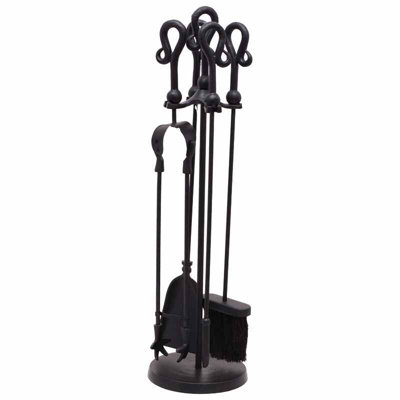 Crook Top Companion Set - Metal - L18 x W18 x H66 cm - Black