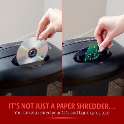 Cross Cut Paper Shredder Home Office Data Protection A4 Plastic Bank ...