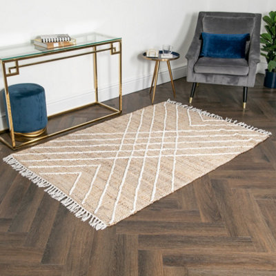 jute cross rug