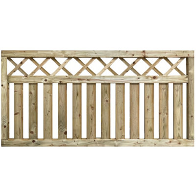 Cross Top Fence Panel 1.8m x 0.9m