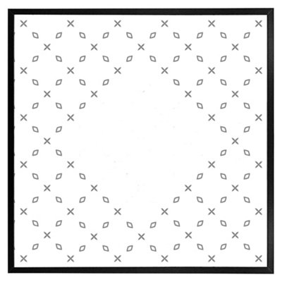 Crosses & diamonds (Picutre Frame) / 12x12" / Grey