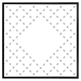 Crosses & diamonds (Picutre Frame) / 16x16" / Black