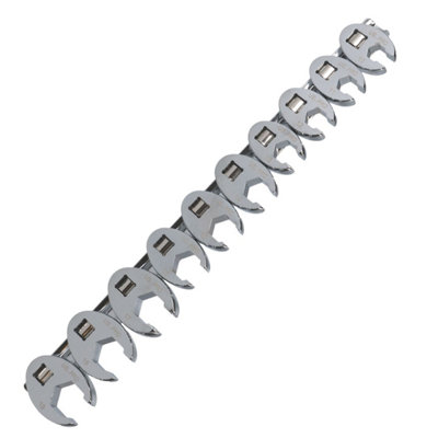 Crowfeet Crowfoot Wrench Crows Feet Spanner Socket 3/8 in Drive 10pc ...