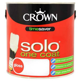 Crown 1.25L One Coat Solo Gloss Pure Brilliant White