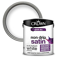 Crown 2.5L Non Drip Satin Pure Brilliant White