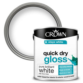 Crown 2.5L Quick Dry Gloss Pure Brilliant White