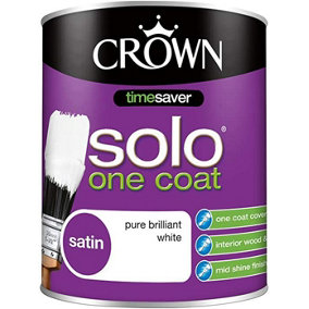 Crown 750ml Solo One Coat Satin Pure Brilliant White