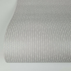 Crown Alexandra Texture Silver Wallpaper