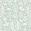 Crown Archives Woodland Wallpaper Duck Egg M1166