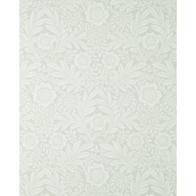 Crown Camille Damask Grey Wallpaper M1743