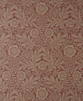 Crown Camille Damask Red Wallpaper M1746