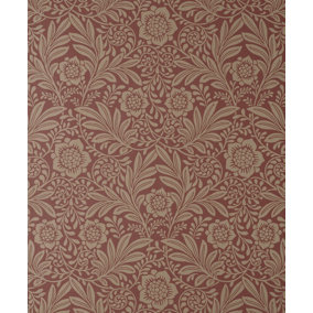 Crown Camille Damask Red Wallpaper M1746