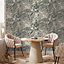 Crown Carbon Onyx Charcoal Grey Marble Stone Wallpaper M1749