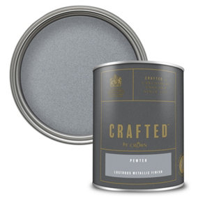 Crown Crafted Lustrous Metallic Paint Pewter - 1.25L