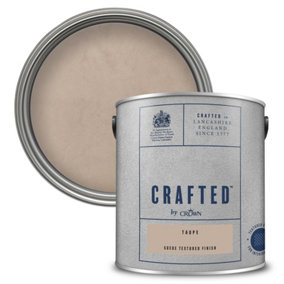 Crown Crafted Suede Textured Matt Paint Taupe - 2.5l