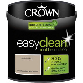 Crown Easy Clean Matt Emulsion Multi Surface Paint 2.5L - On The Rocks