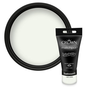 Crown Easyclean Bathroom Mid-Sheen Paint Milk White - 40ml