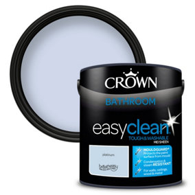 Crown Easyclean Bathroom Mid-Sheen Paint Platinum - 2.5L