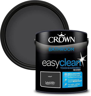 Crown Easyclean Bathroom Mid Sheen Paint Rebel 2.5L
