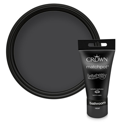 Crown Easyclean Bathroom MidSheen Paint Rebel 40ml DIY at B&Q