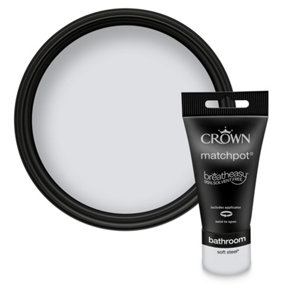 Crown Easyclean Bathroom Mid-Sheen Paint Soft Steel - 40ml