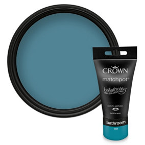 Crown Easyclean Bathroom Mid-Sheen Paint Teal - 40ml