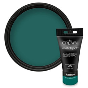 Crown Easyclean Kitchen Matt Paint Emerald Vision - 40ml