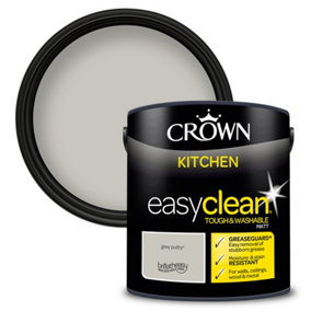 Crown Easyclean Kitchen Matt Paint Grey Putty - 2.5L