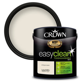 Crown Easyclean Matt Paint Antique Cream - 2.5L