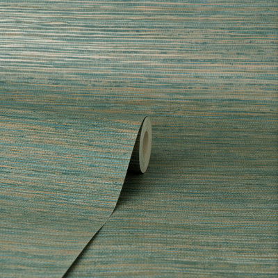 Crown Fusion Plain Teal Wallpaper M1768