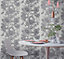 Crown Luxe Mayfair Kew Floral Metallic Silver Wallpaper M1473