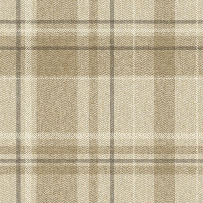 Crown M1868 Harris Check Luxury Textured Wallpaper, Natural
