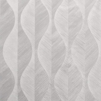 Crown Precision Organic Leaf Silver/Grey Vinyl Wallpaper Textured Leaves M1573