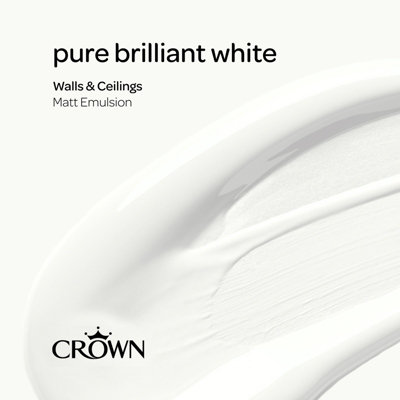 Crown Premium Silk Emulsion Pure Brilliant White - 2.5L